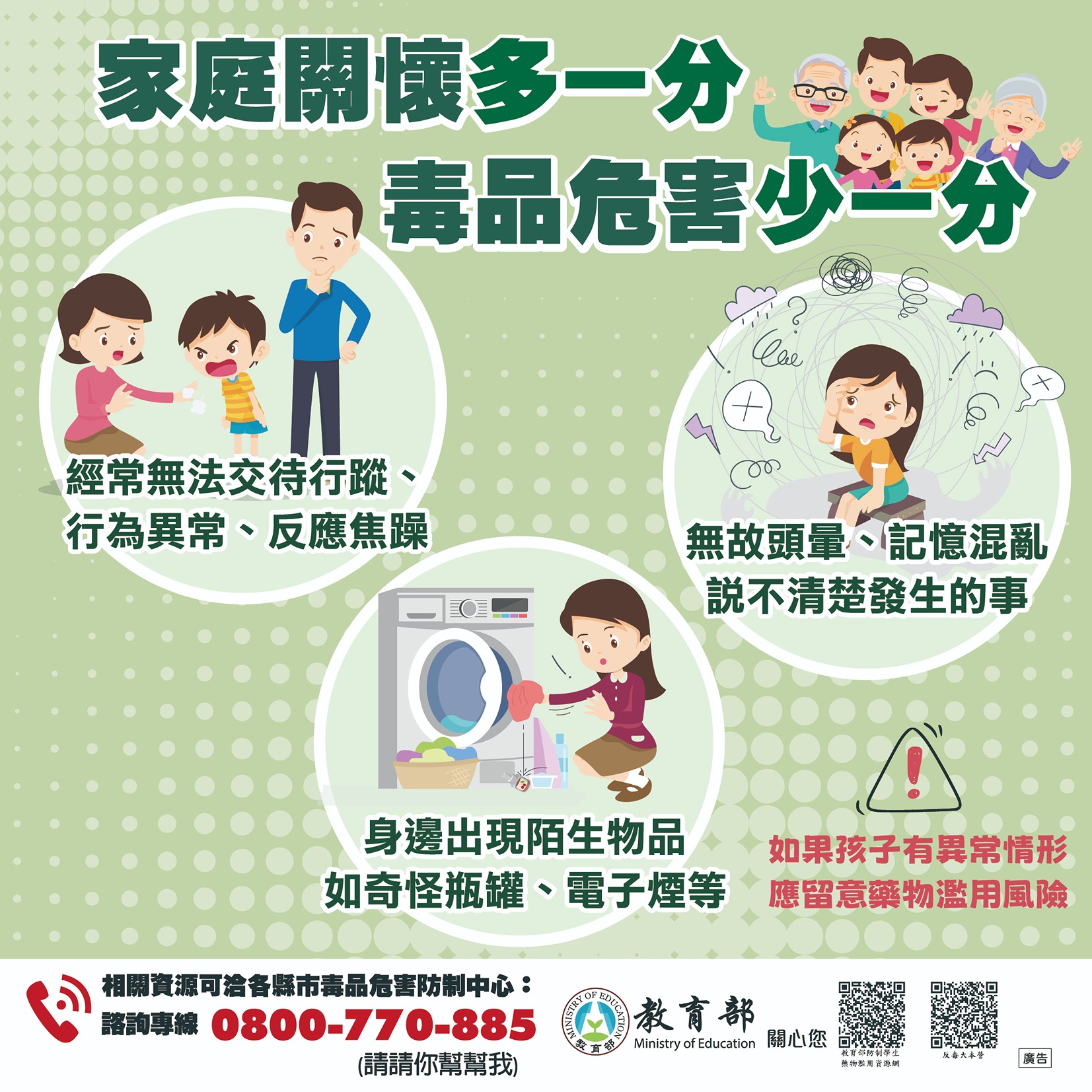 家庭關懷關心孩子情況宣導